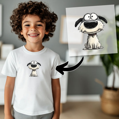 Cartoon Hund Bügelbild