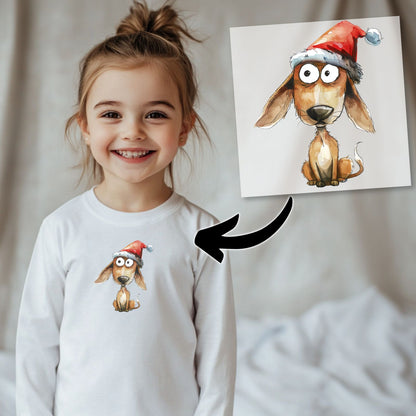 Bügelbild Weihnachtshund