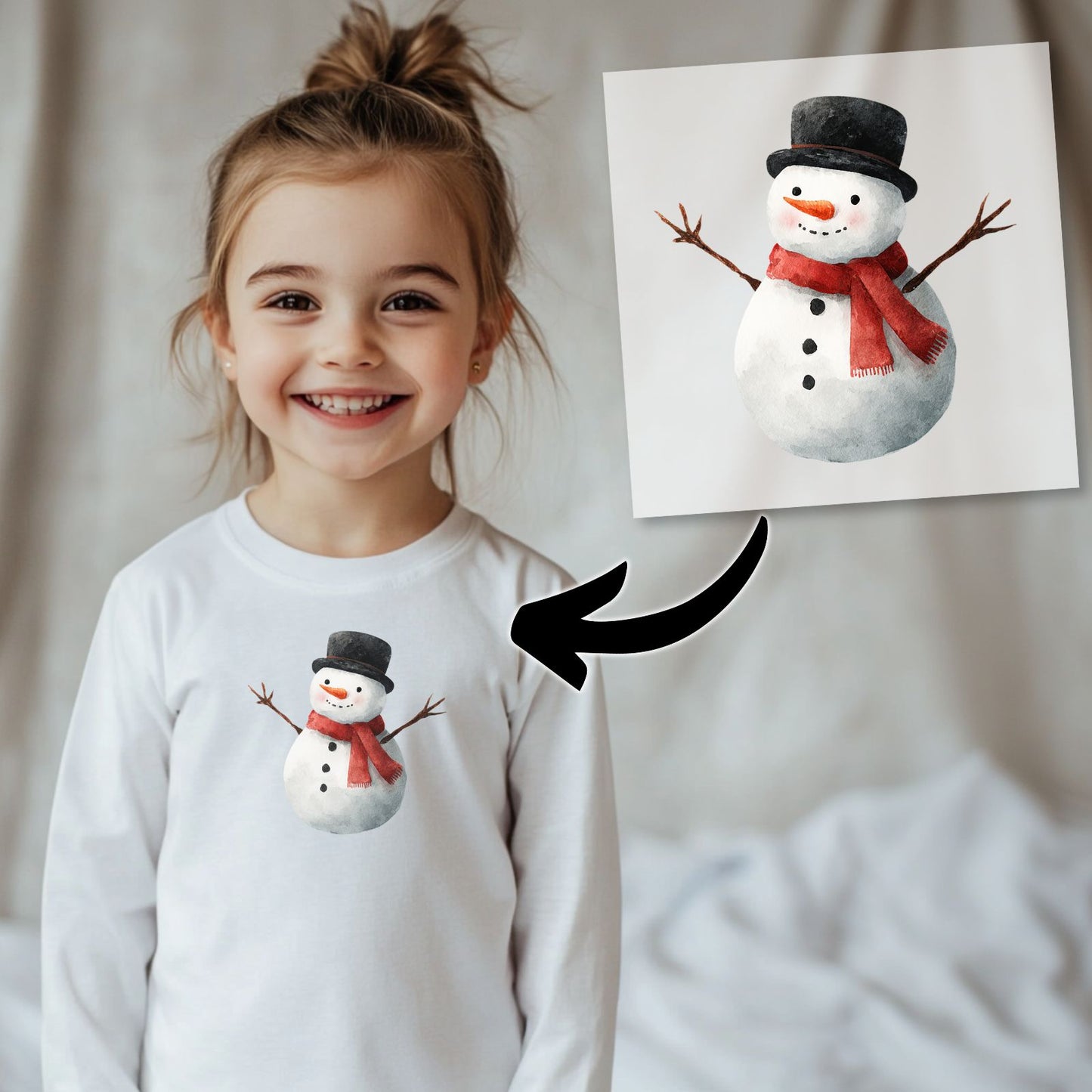 Schneemann Bügelbild
