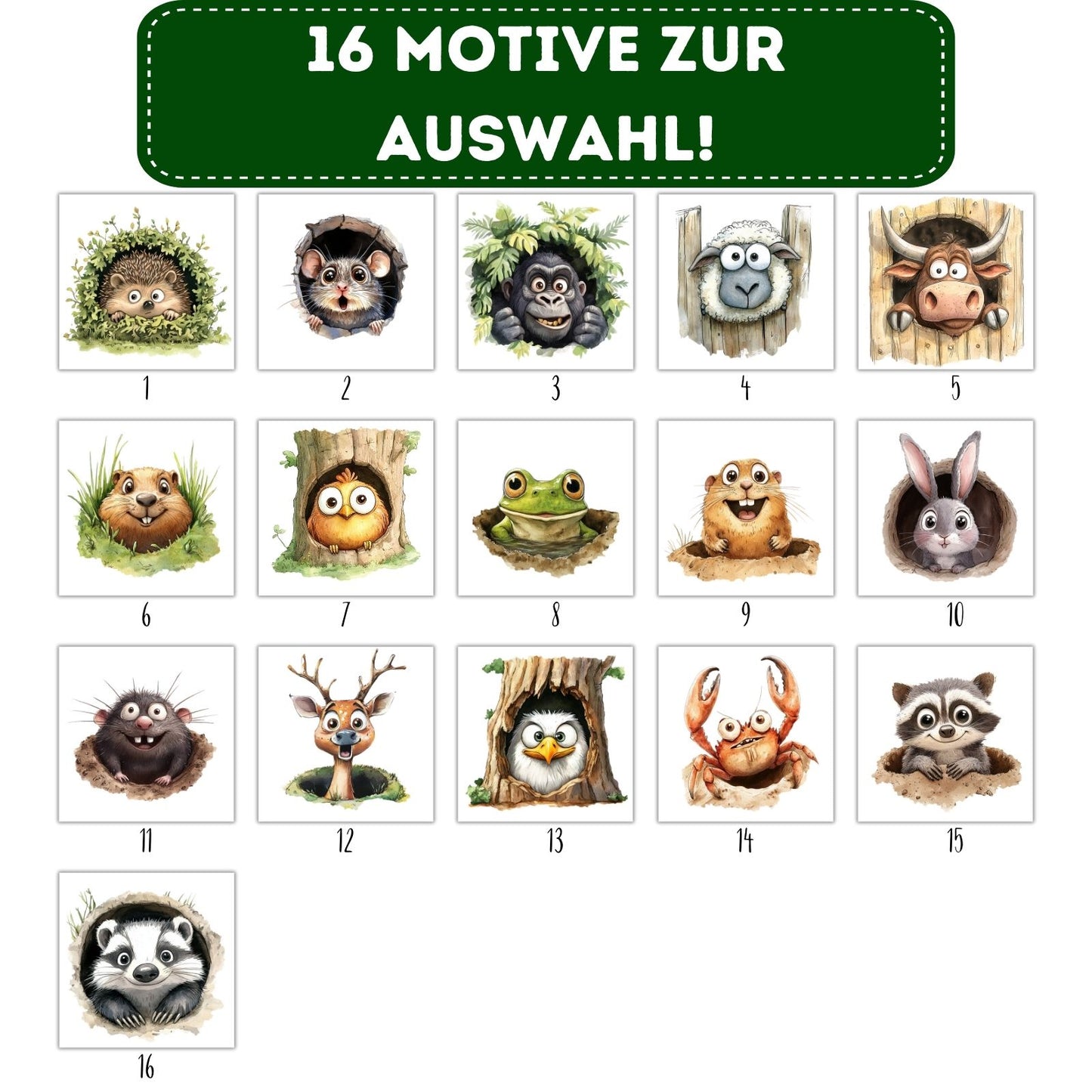 Witzige Tierchen Bügelbilder