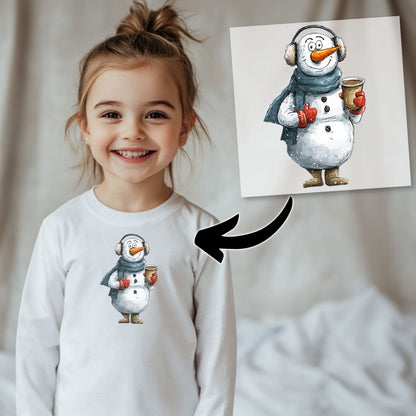 Bügelbild Schneemann Weihnachten