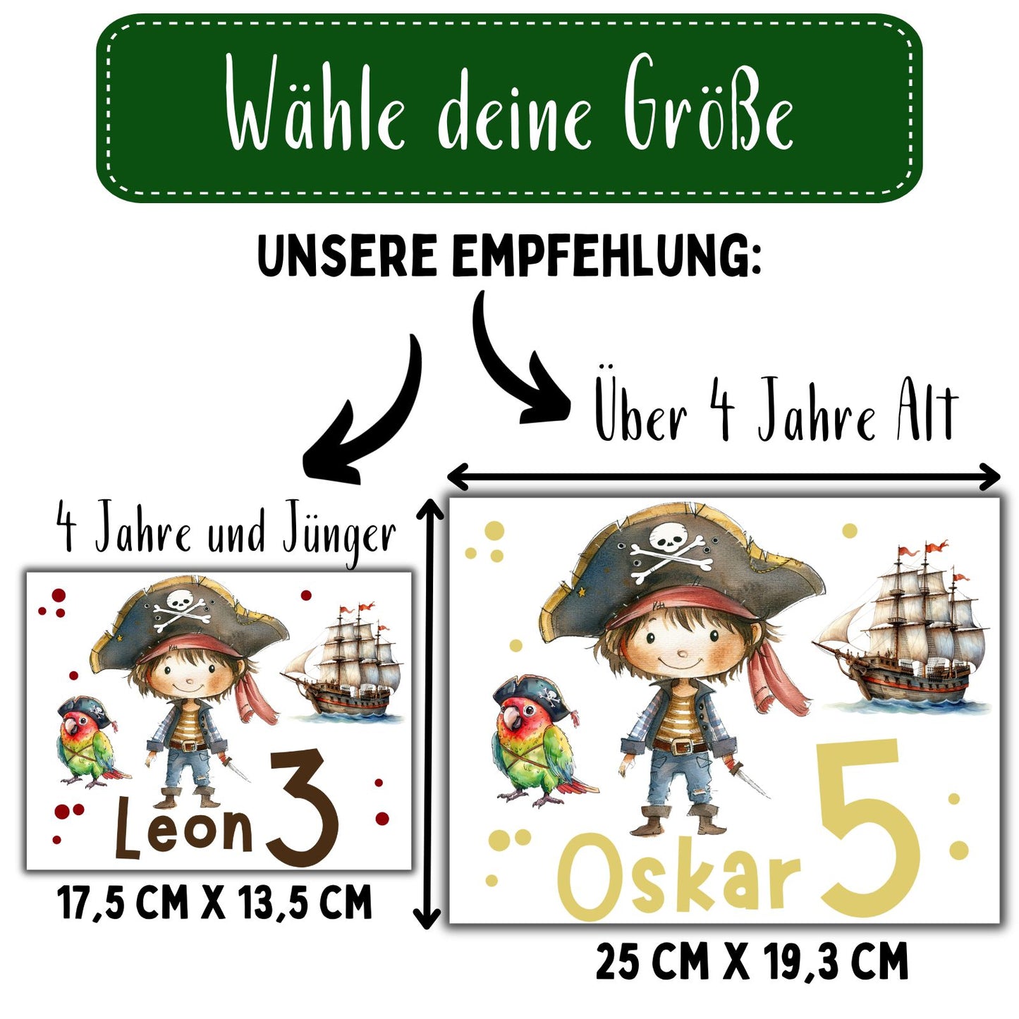 Piratenbucht Bügelbilder, Personalisiert