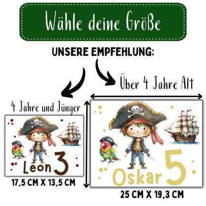Piratenbucht Bügelbilder, Personalisiert