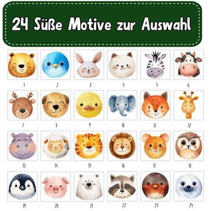Süße Tiere Bügelbild 24 Motive