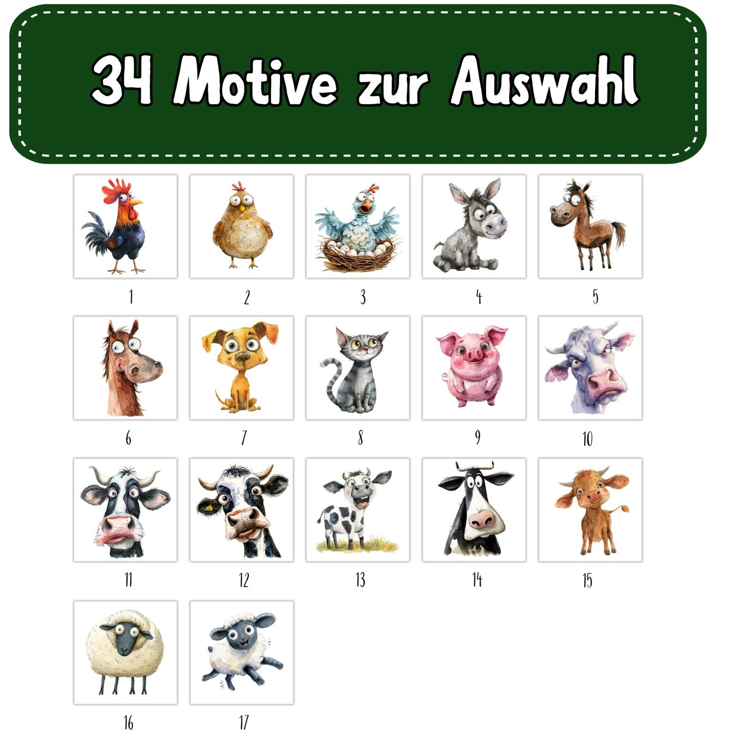 Lustige Farm Bügelbilder