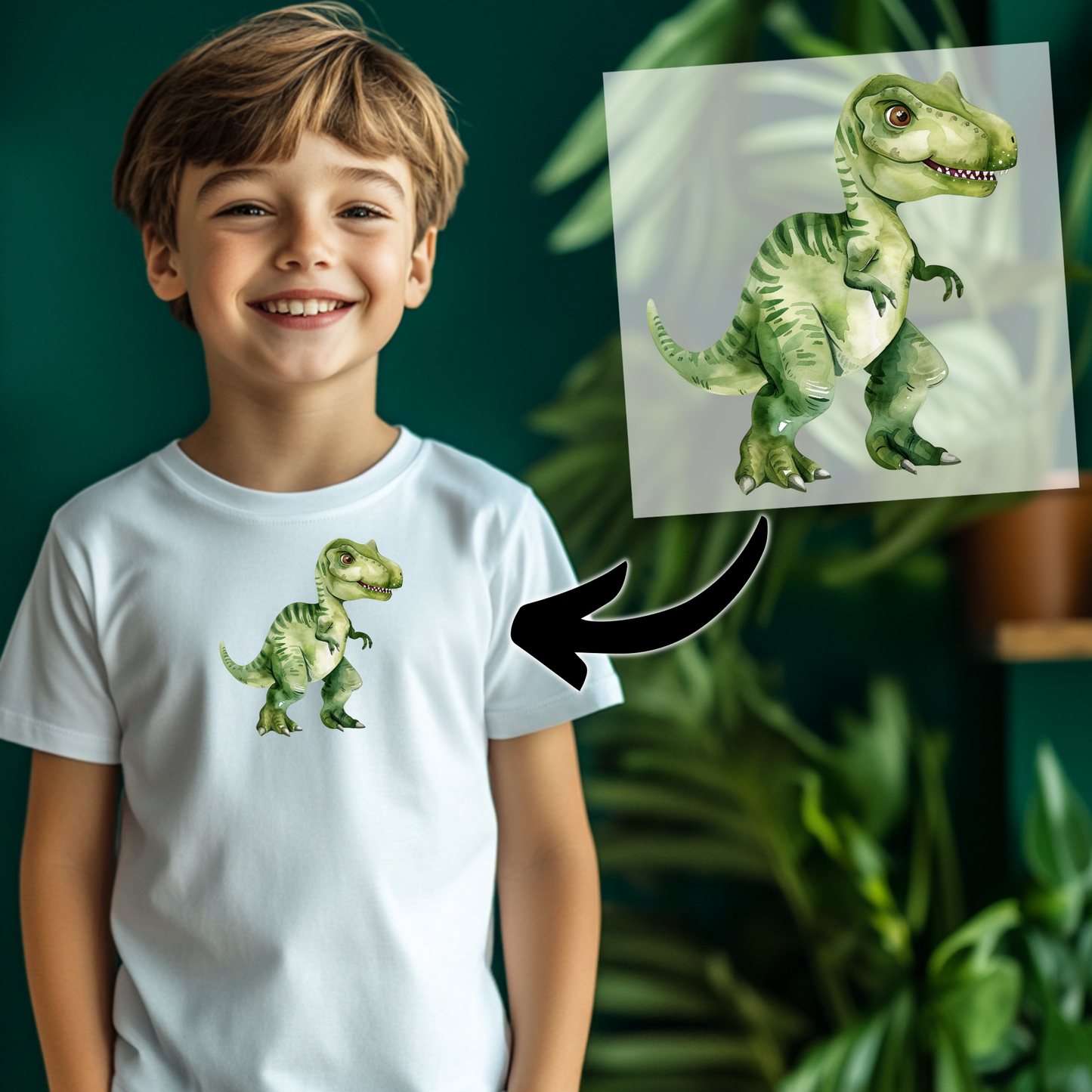Süßer T-Rex Bügelbild
