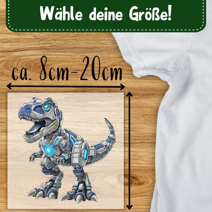 Cooler Roboter T-Rex Bügelbild