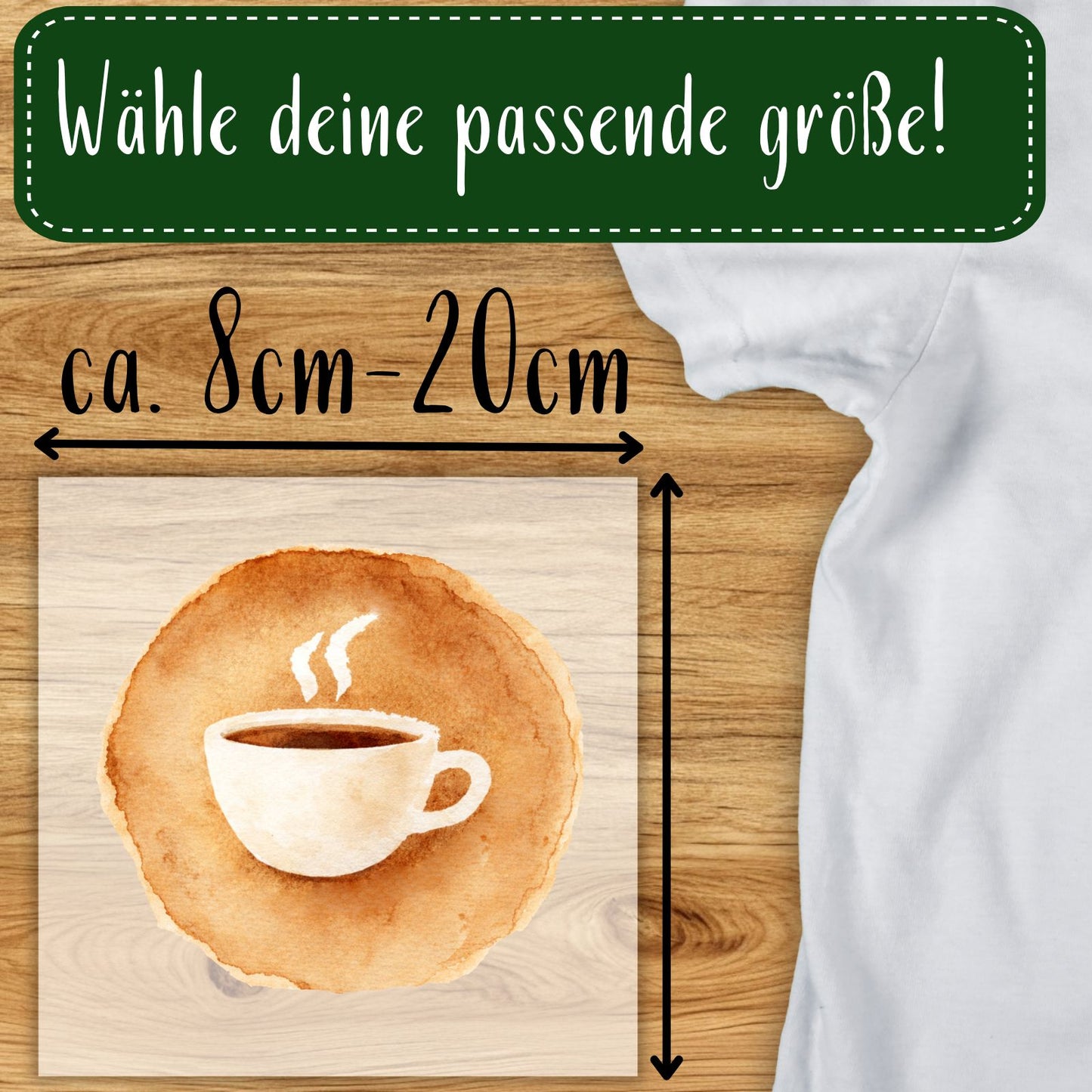 Kaffeetasse Bügelbild