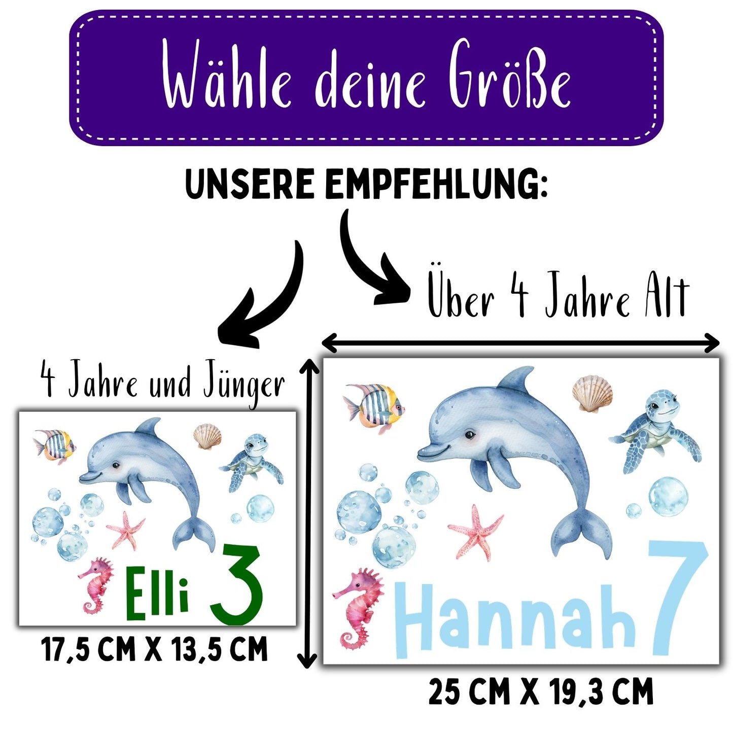 Personalisiertes Meeres Bügelbild