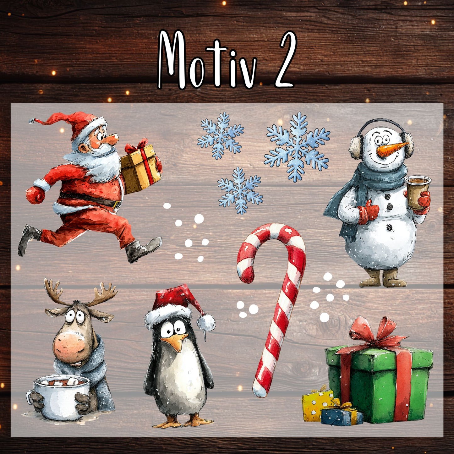 Bügelset Lustige Weihnachten – 2er Set
