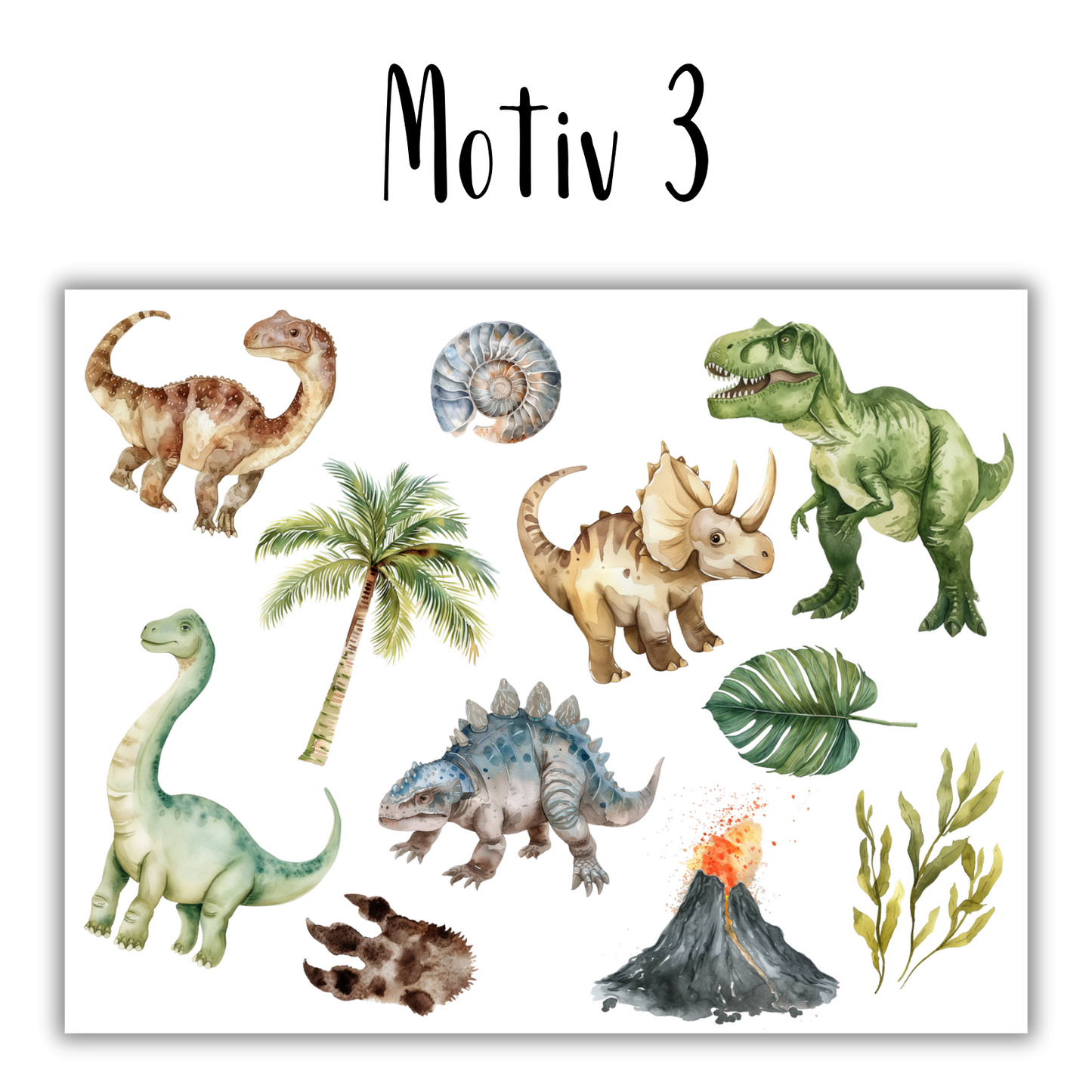 Dinosaurier Spaß Bügelbilder 3er Set