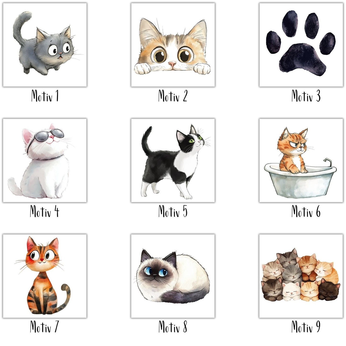 Lustige Katzen Bügelbilder