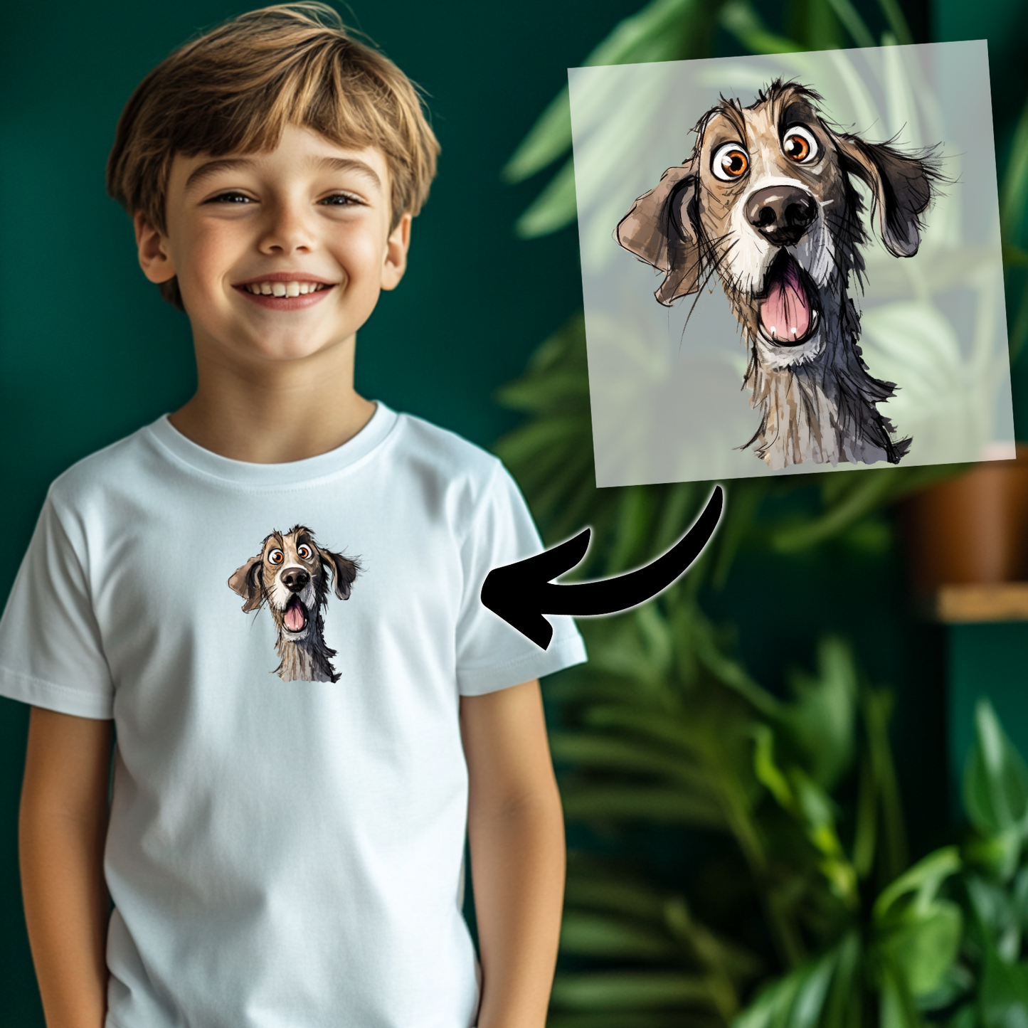Lustiger Hund Bügelbild