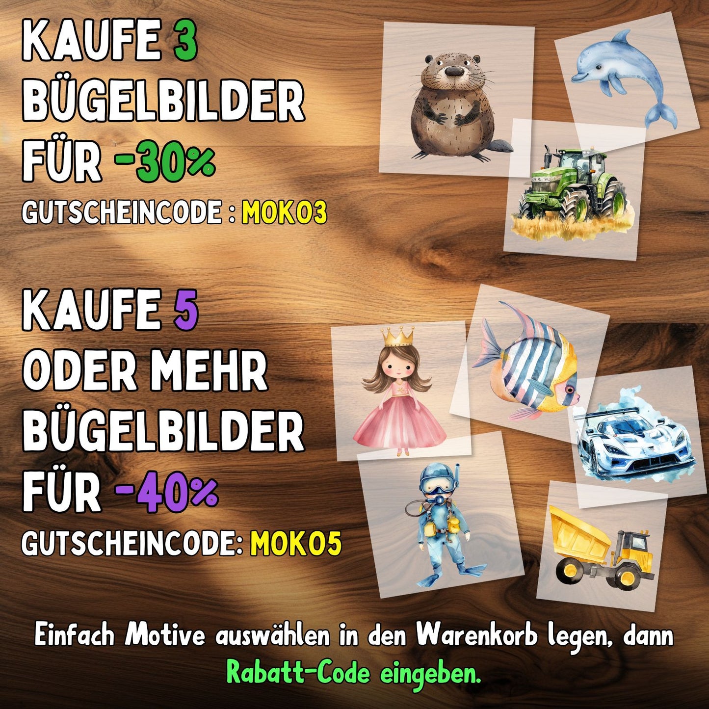 Lustiger Bieber Bügelbild, Cartoon Waldtierchen Wasserfarbe zum Aufbügeln