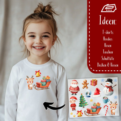Bügelset Weihnachten, 13 Motive