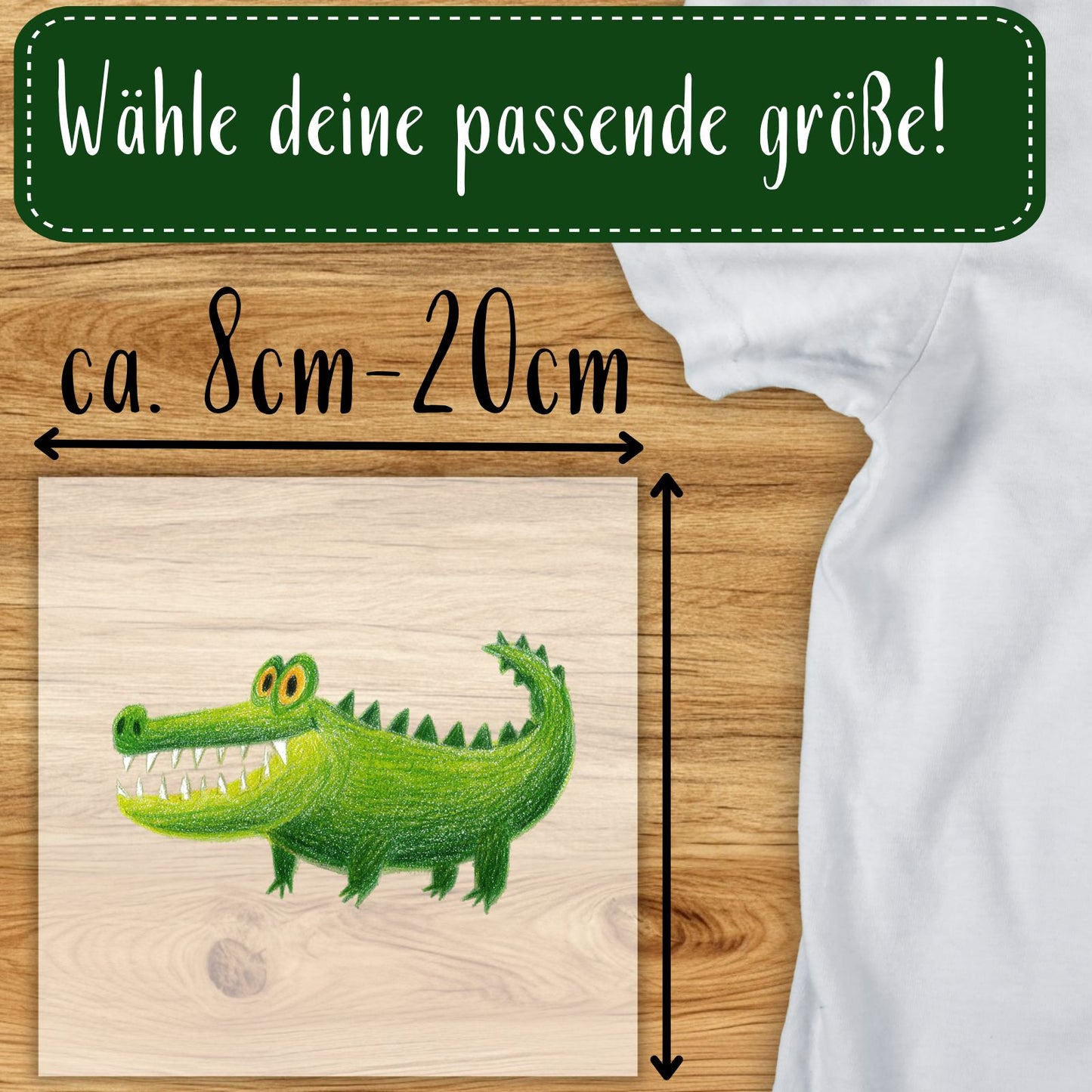 Bügelbild Krokodil