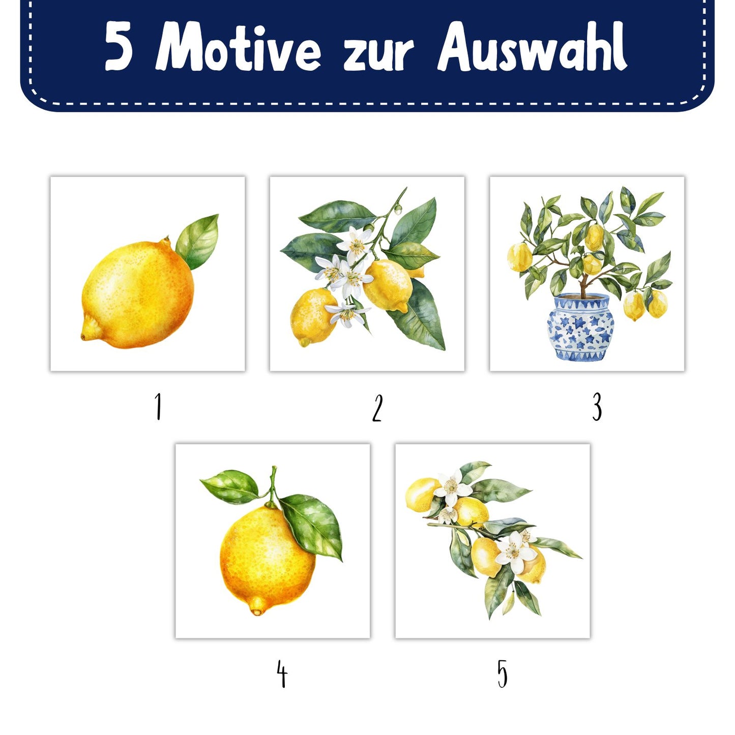 Zitronen Bügelbild