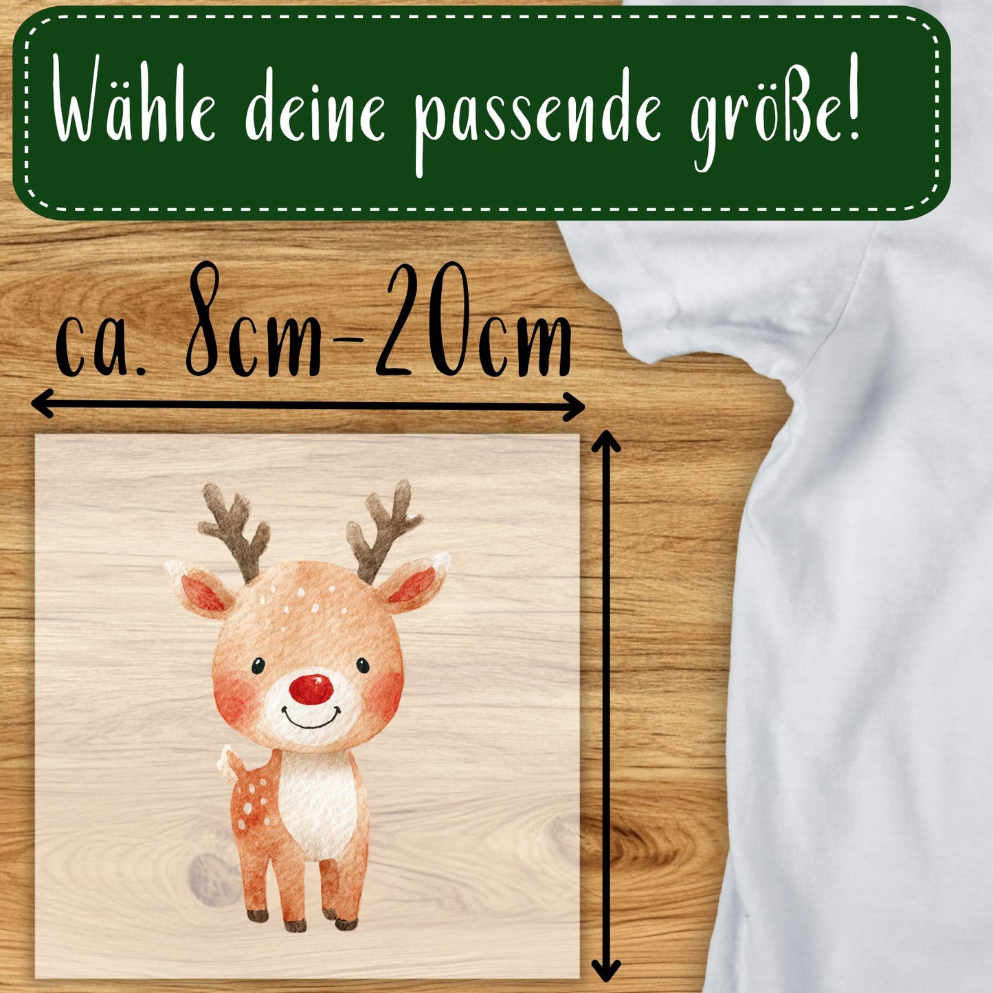 Rentier Bügelbild