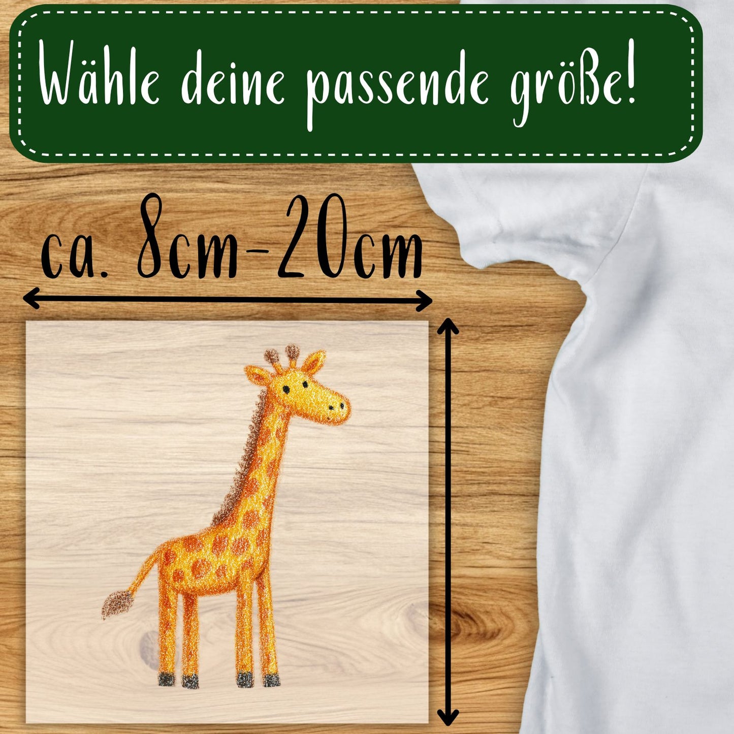 Bügelbild Süße Giraffe