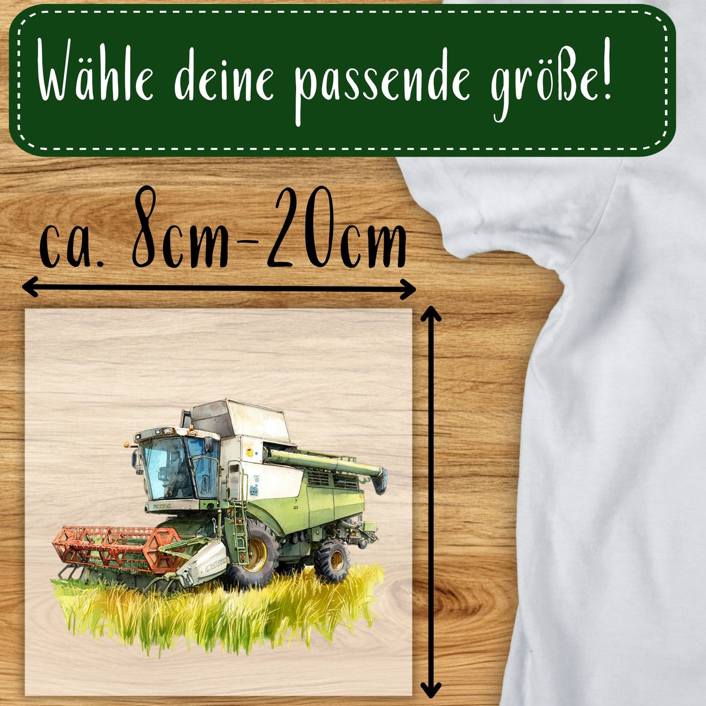 Mähdrescher Bügelbild