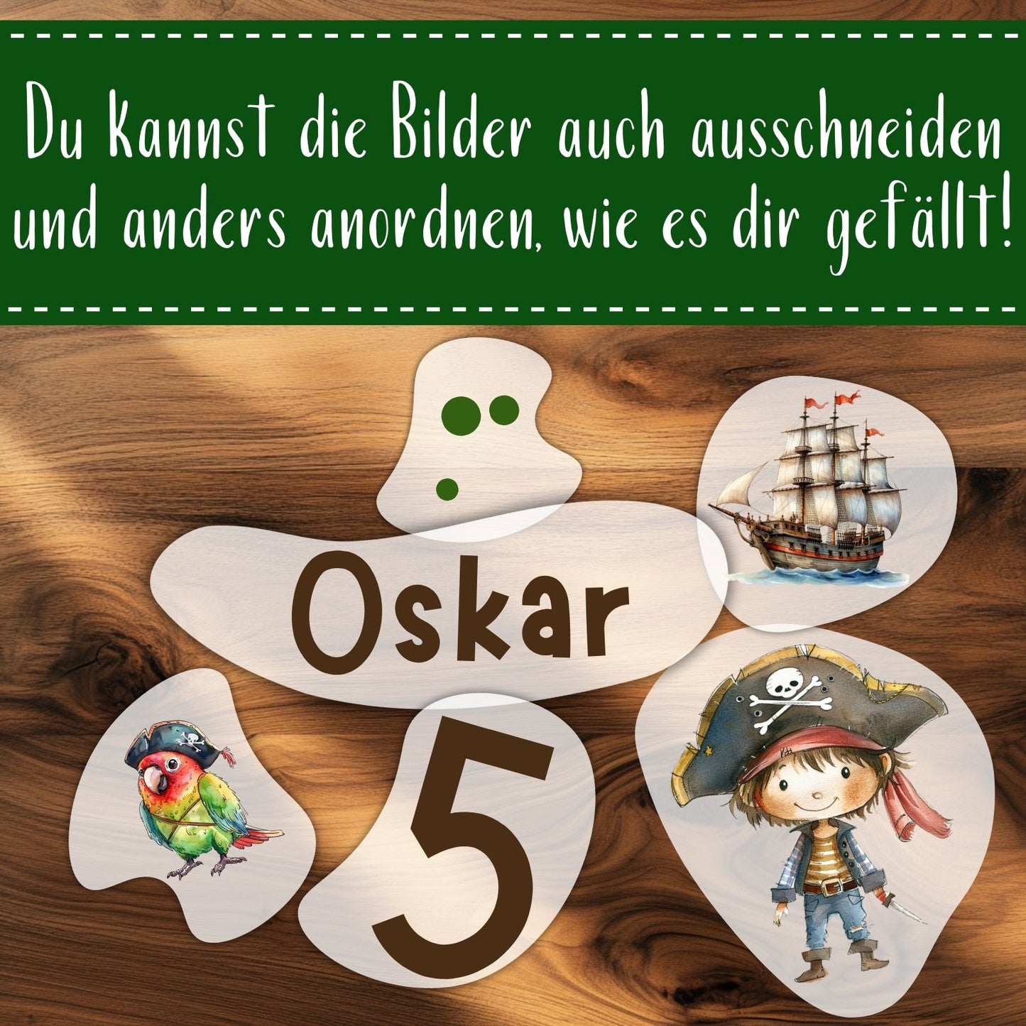Piratenbucht Bügelbilder, Personalisiert