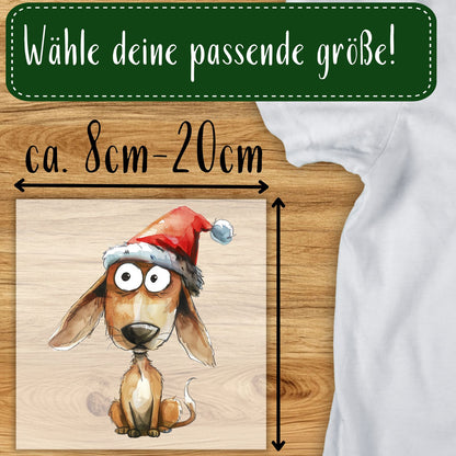 Bügelbild Weihnachtshund