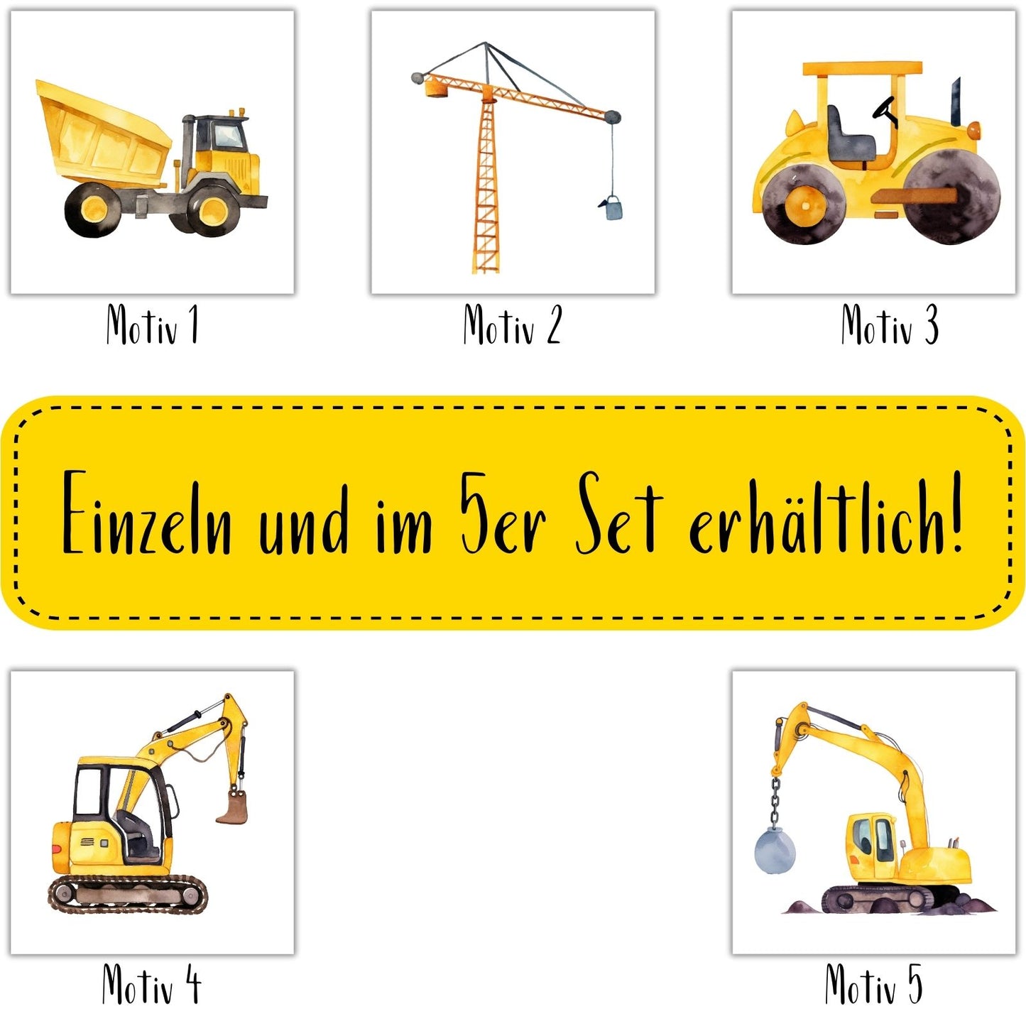 5 Auf der Baustelle Bügelbilder