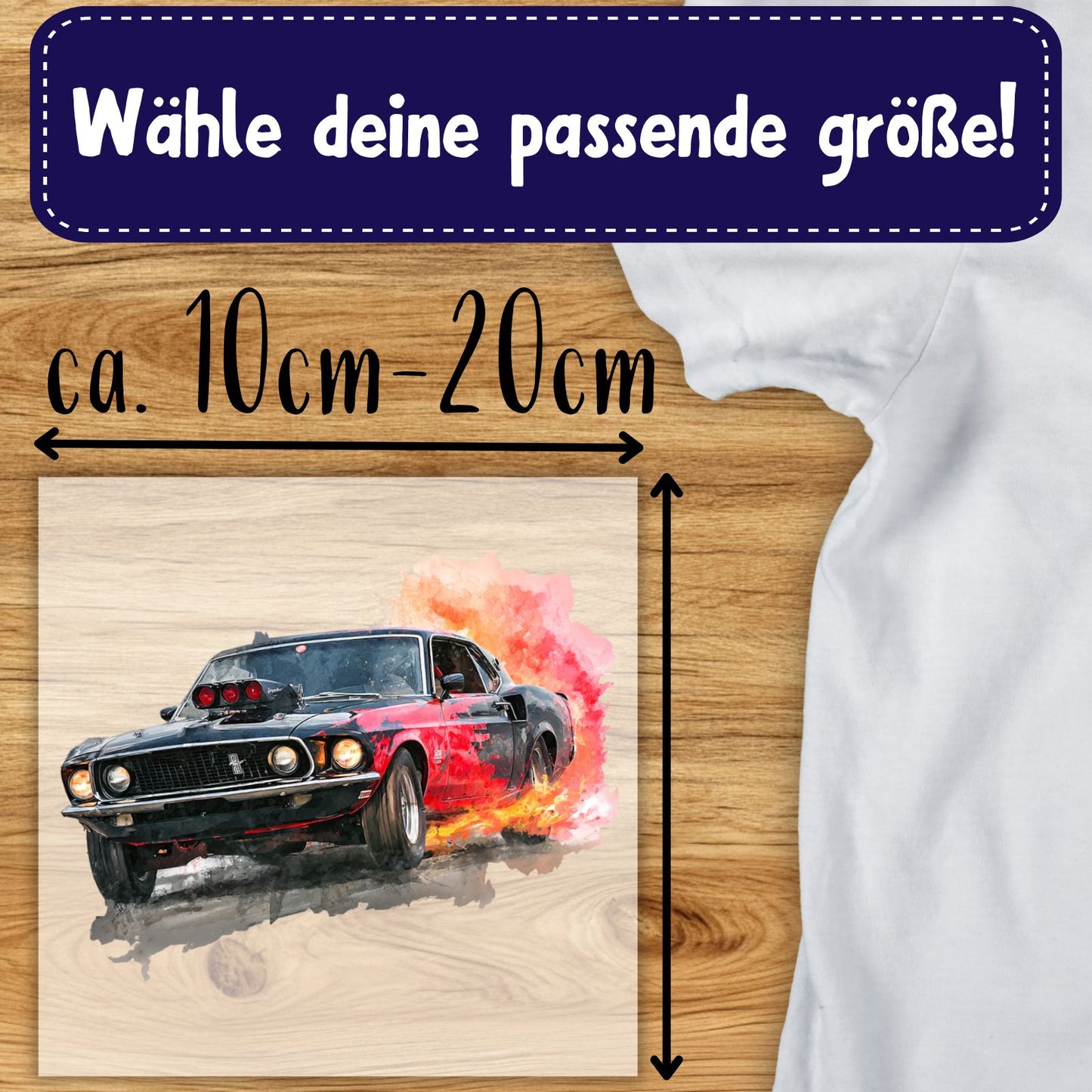 Coole Autos Bügelbilder