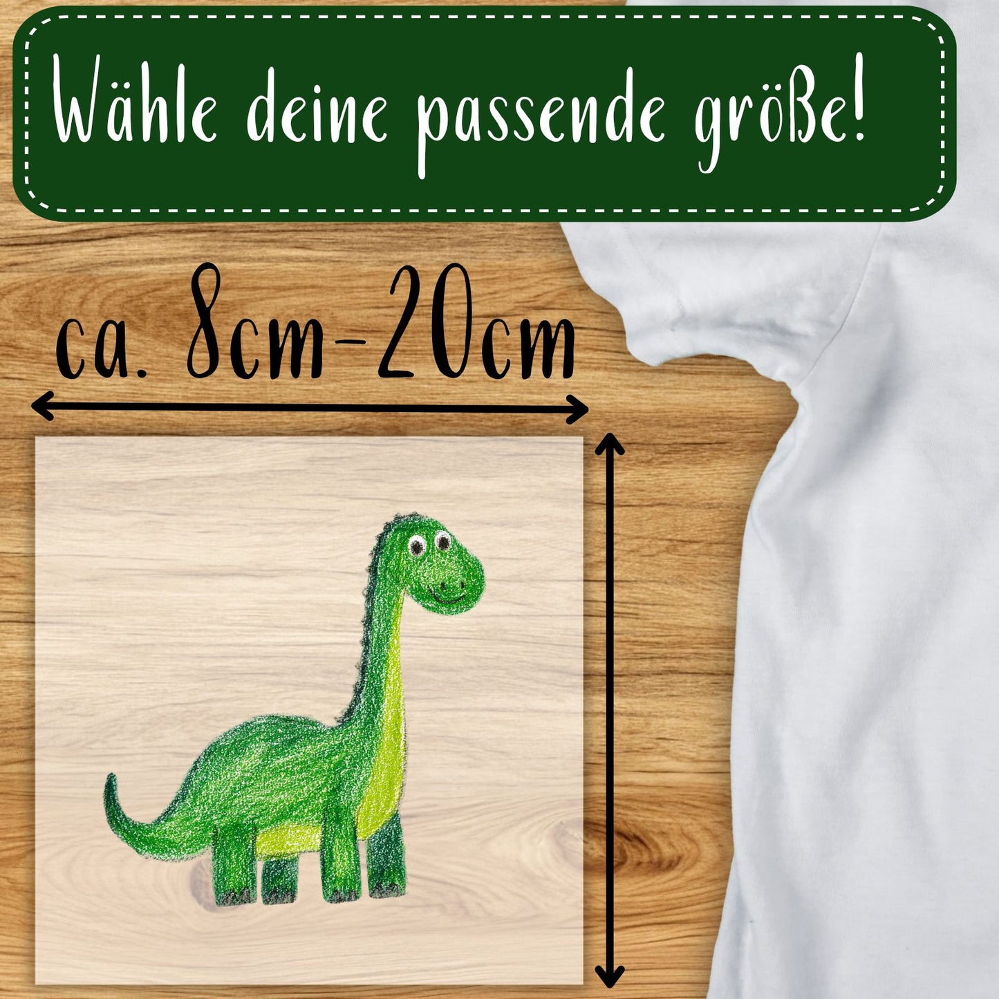 Bügelbild Baby Dino
