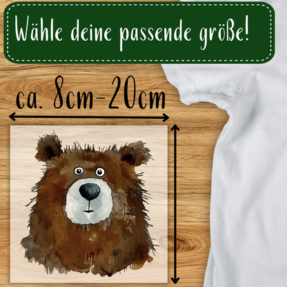 Lustiger Bär Bügelbild