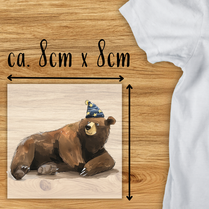 Schlafmütze Bär Bügelbild