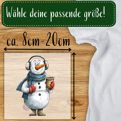 Bügelbild Schneemann Weihnachten