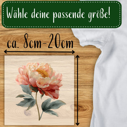 Pfingstrose Bügelbild