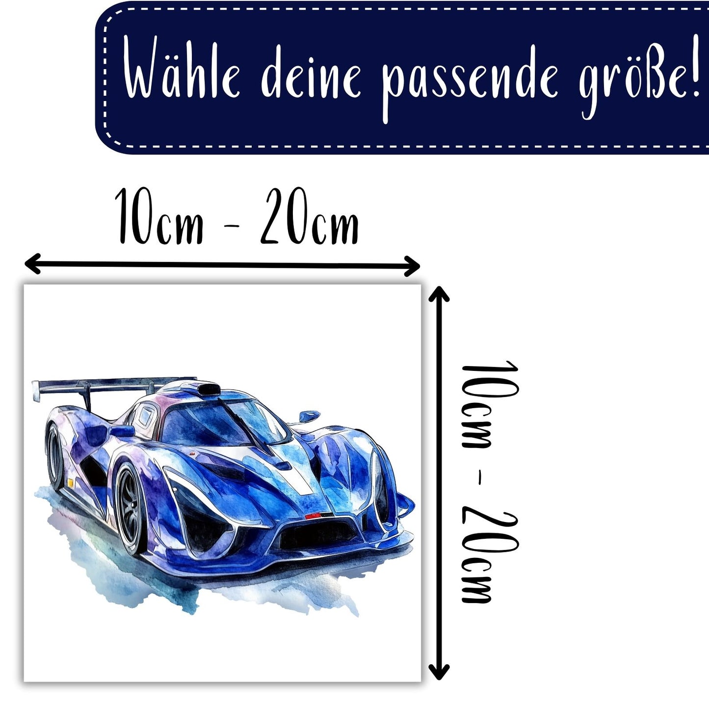 Coole Autos Bügelbilder