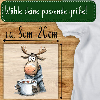 Bügelbild Rentier Weihnachten