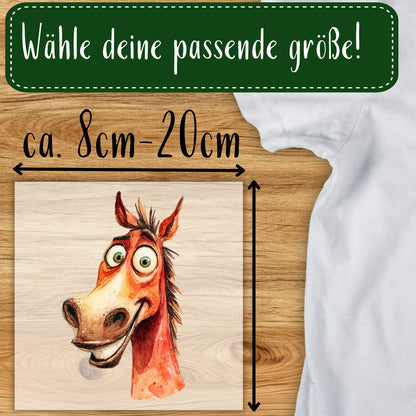 Bügelbild Lustiges Pferd 5 Motive
