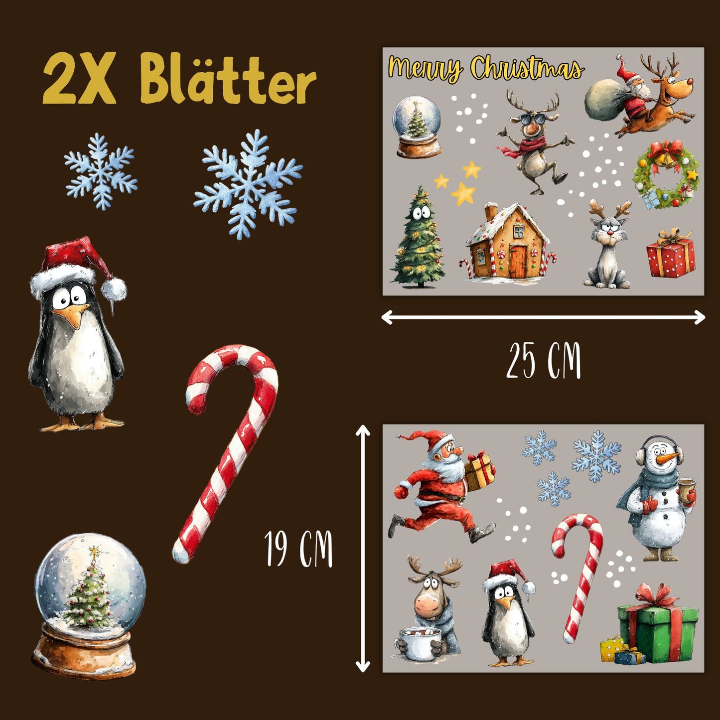 Bügelset Lustige Weihnachten – 2er Set