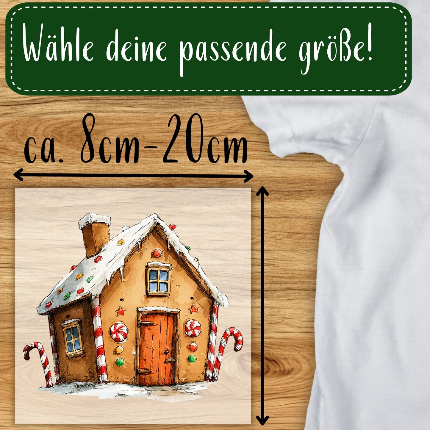 Bügelbild Lebkuchenhaus