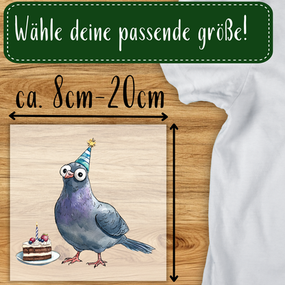 Geburtstag Taube Bügelbild