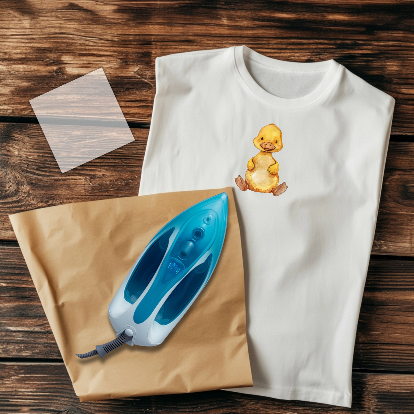 Süße Ente Bügelbild