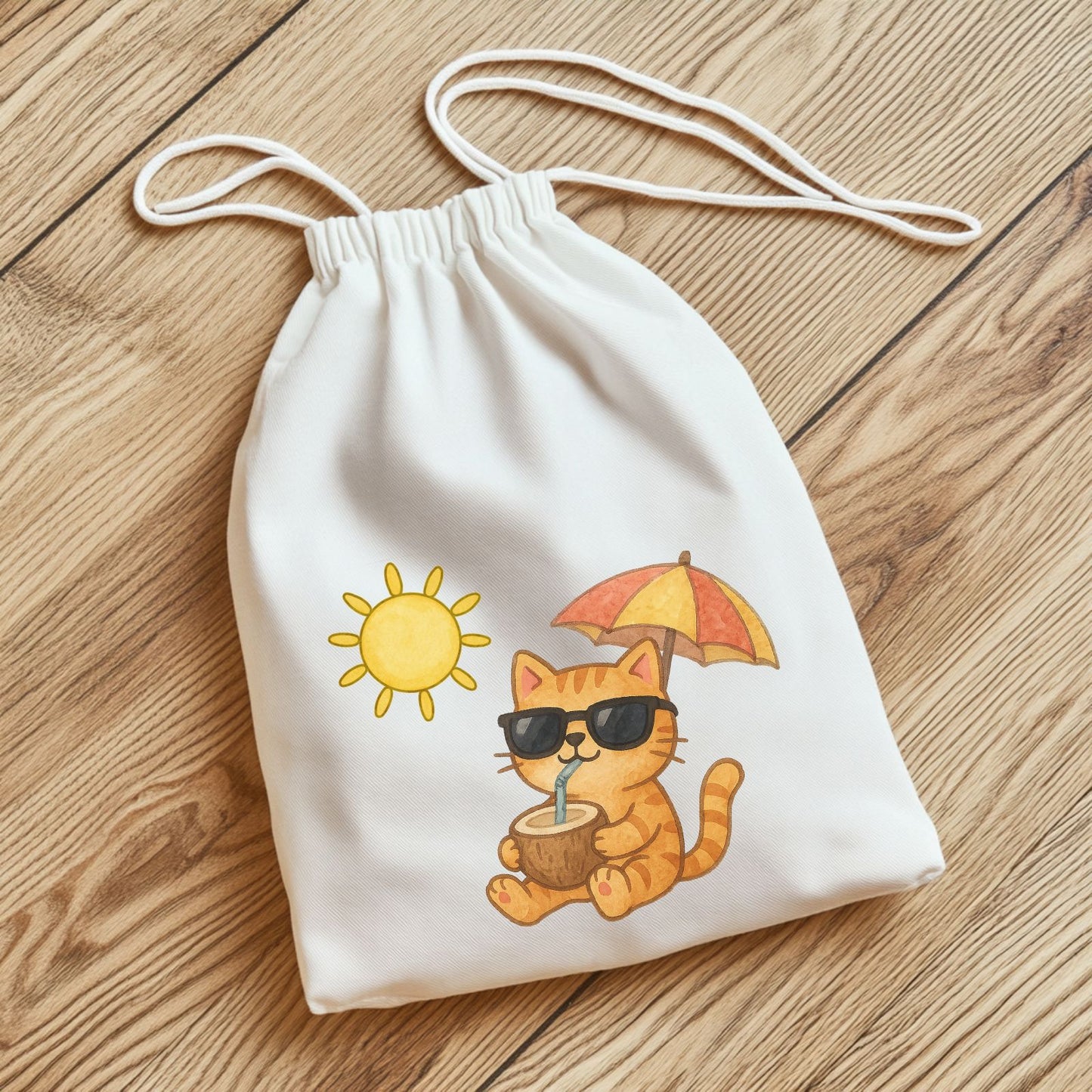 Sommer Katze Bügelbild
