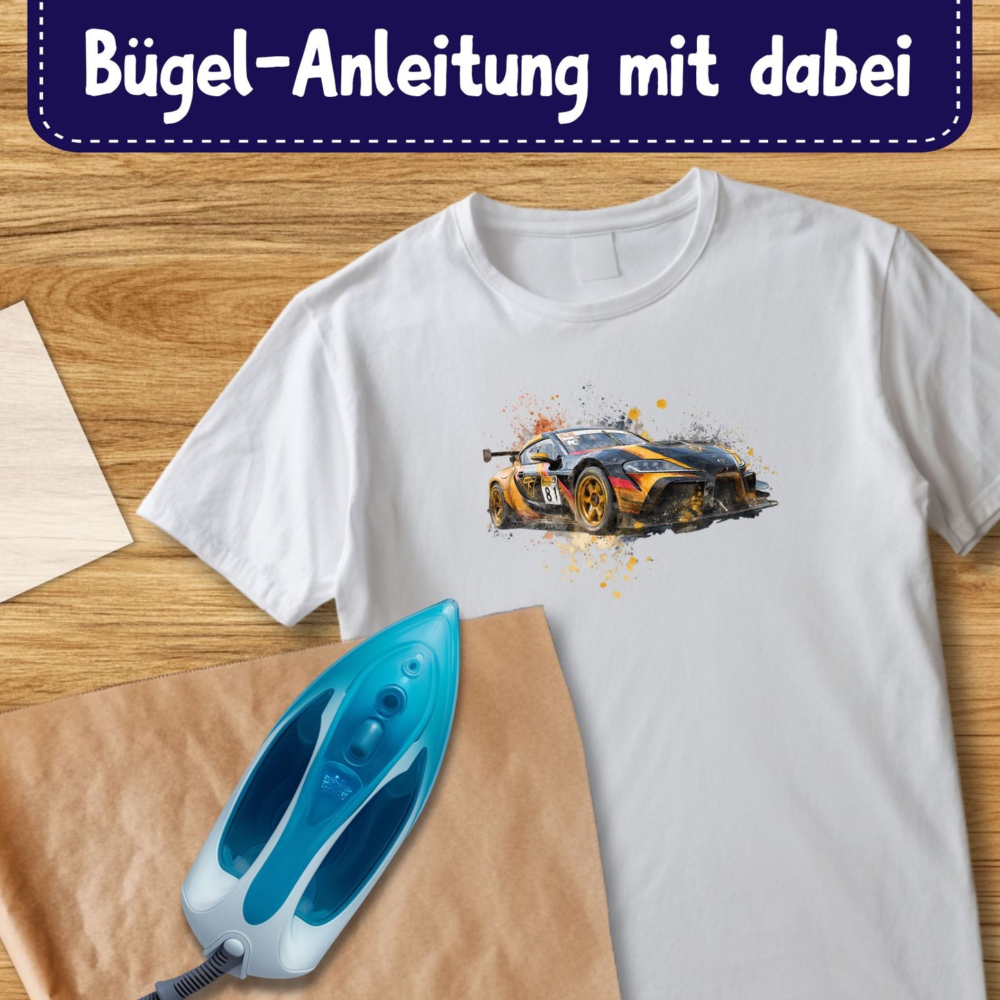 Coole Autos Bügelbilder