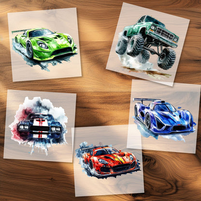 Coole Autos Bügelbilder