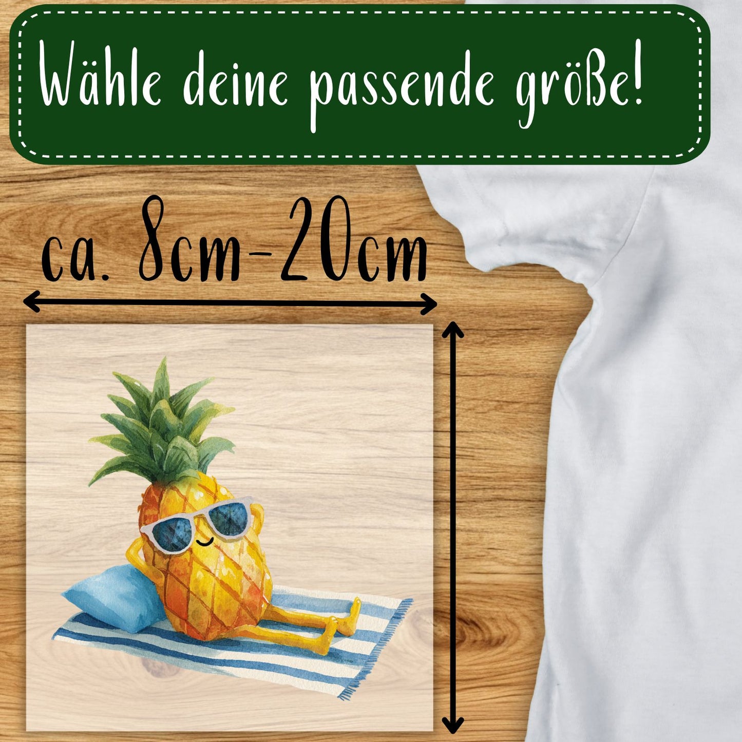 Ananas Bügelbild