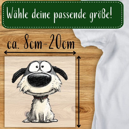 Cartoon Hund Bügelbild