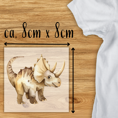 Süßer Triceratops Dinosaurier Bügelbild