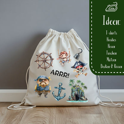 Piratenbucht Bügelbilder 3er Set