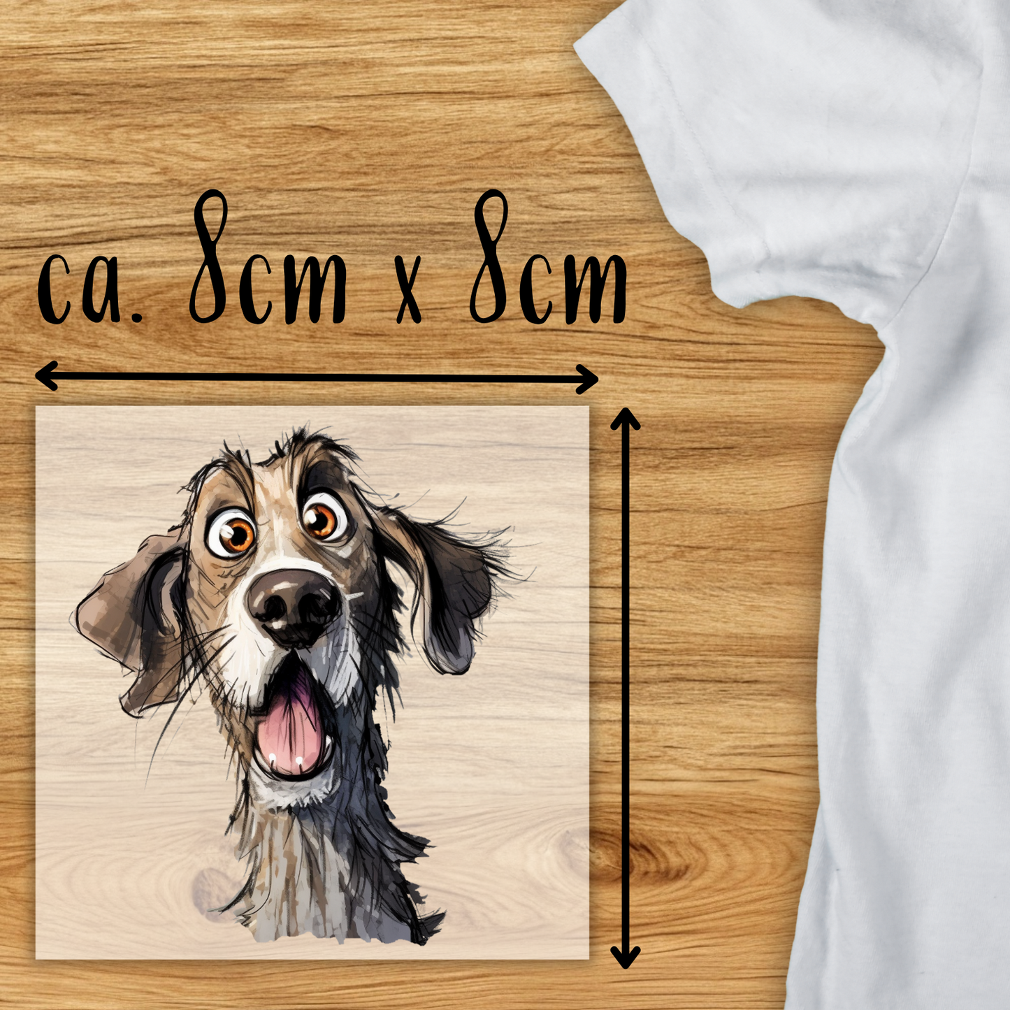 Lustiger Hund Bügelbild
