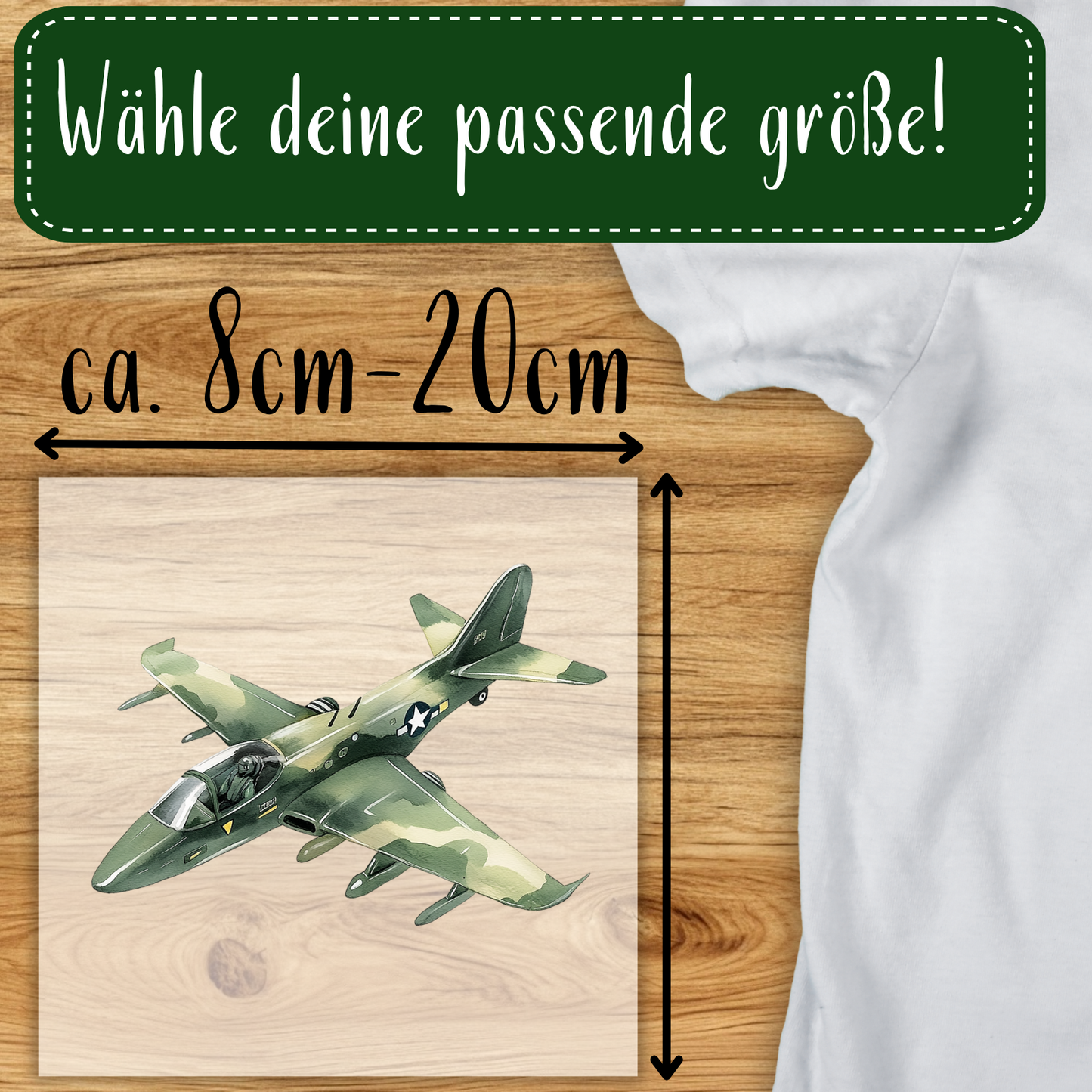 Cooles Kampjet Bügelbild