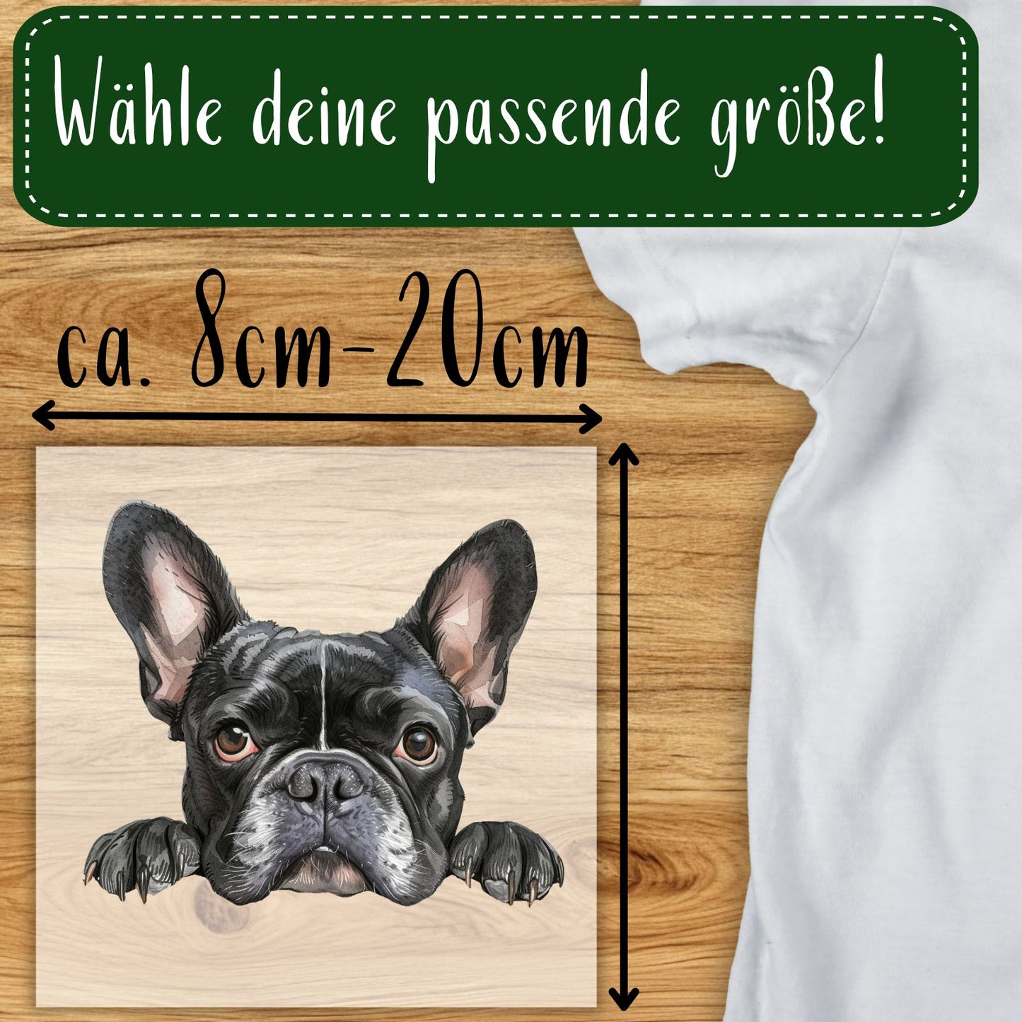 Neugierige Hunde 5 Motive Bügelbild